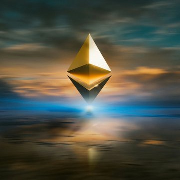 A glowing Ethereum logo floats ethereally above a reflective seascape beneath a dramatic sky, symbolizing the network's forward-looking evolution toward advanced capabilities like EIP-8141's quantum-resistant authentication and sponsored gas fees in the 2027 Hegotá upgrade.