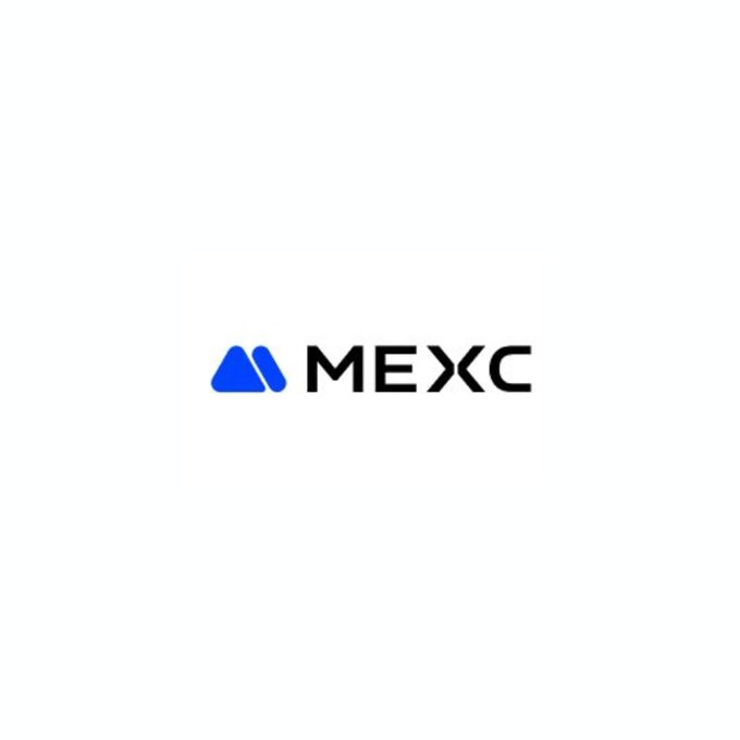 The image displays the MEXC logo, featuring a stylized blue "M" icon next to the brand name "MEXC" in bold black text on a white background, directly tying to the accompanying post about MEXC's transition plan for Dutch users.