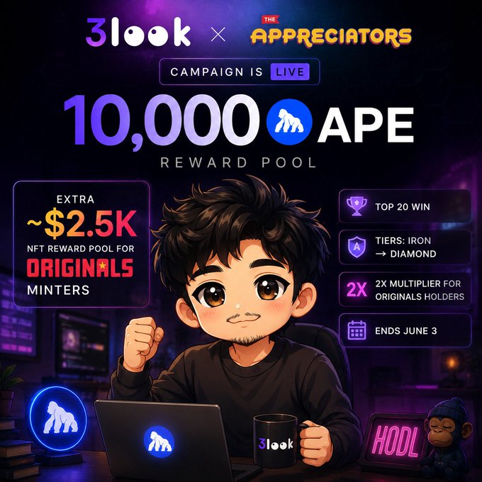 ikex campaign is live, with a reward pool of 10,000 ape points and an extra $2,500 net reward for the winner.