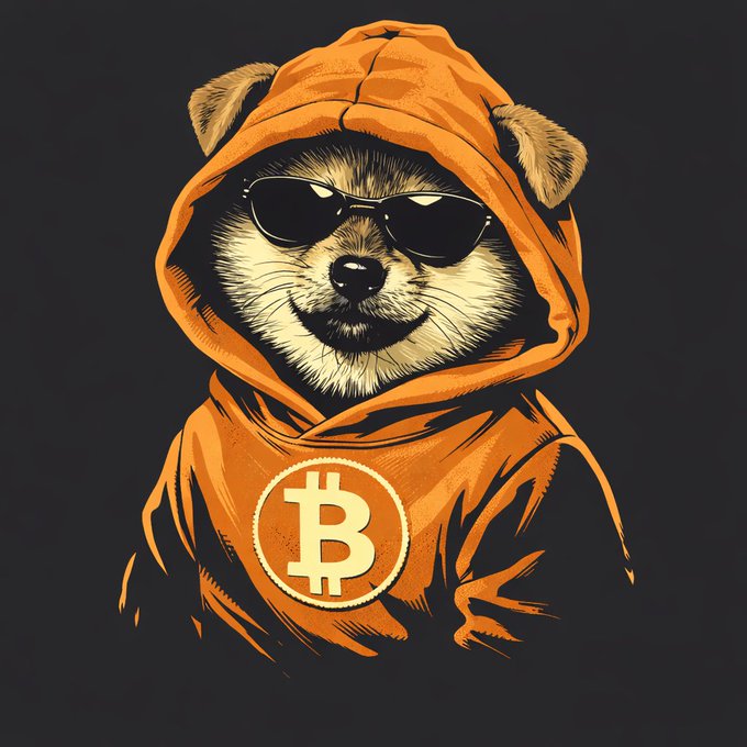 The image features a cartoon dog wearing an orange hoodie with a Bitcoin symbol, sunglasses, and a hat. The dog appears to be smiling and has a serious expression. The caption below the image reads "I'M $DOG Army till I die". This phrase is likely a reference to the popular meme of a dog wearing a Bitcoin-themed outfit and saying "I'm $DOG Army till I die" in a humorous manner.