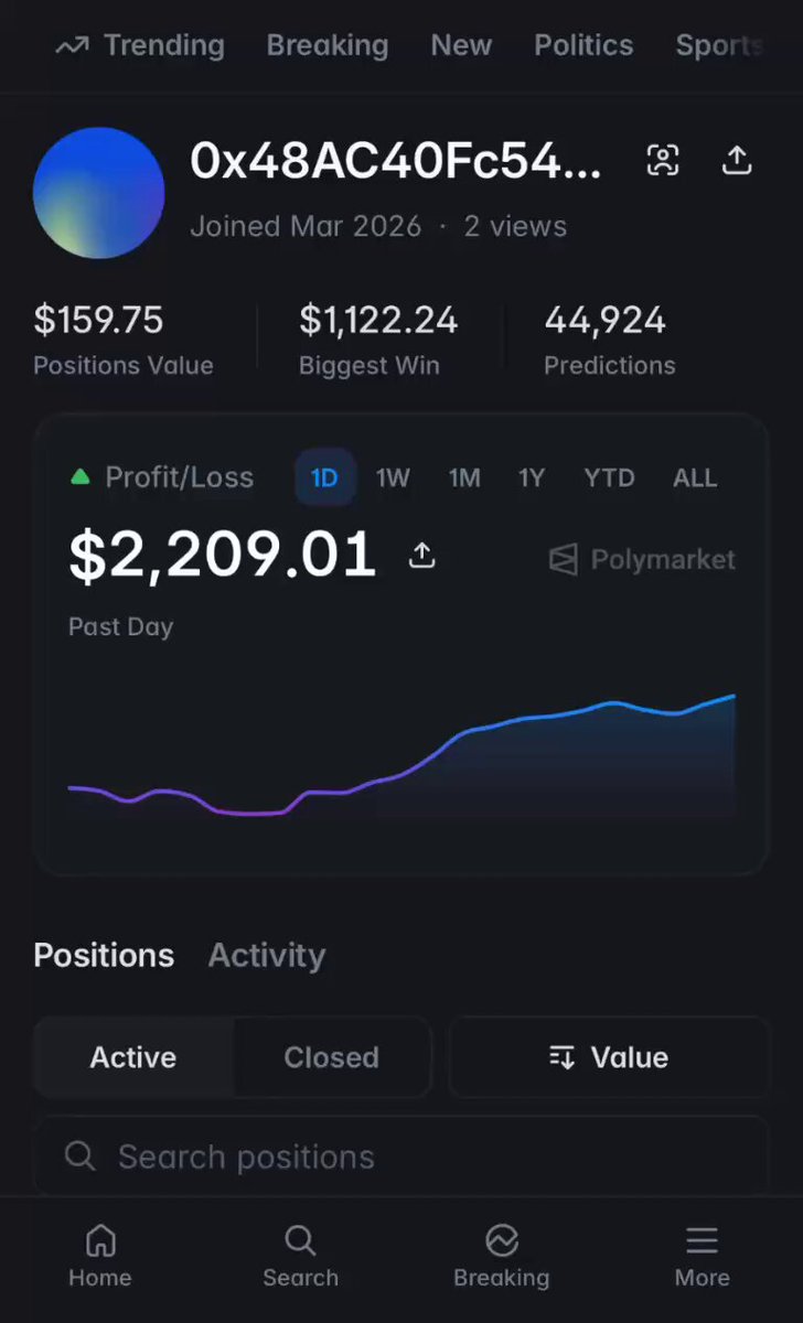 The image features a phone screen displaying information about trading and investing strategies for certain markets like Bitcoin. The main focus is on a trader who has made more than $92,000 using a formula that involves multiplying market volatility by an amount of 44,924 repetitions over the past 10% edge. The trader's account is only 3 months old, indicating early success in their trading efforts. However, the app also provides access to other traders and shows them how they have turned Bitcoin and ETH markets into money printing machines.
