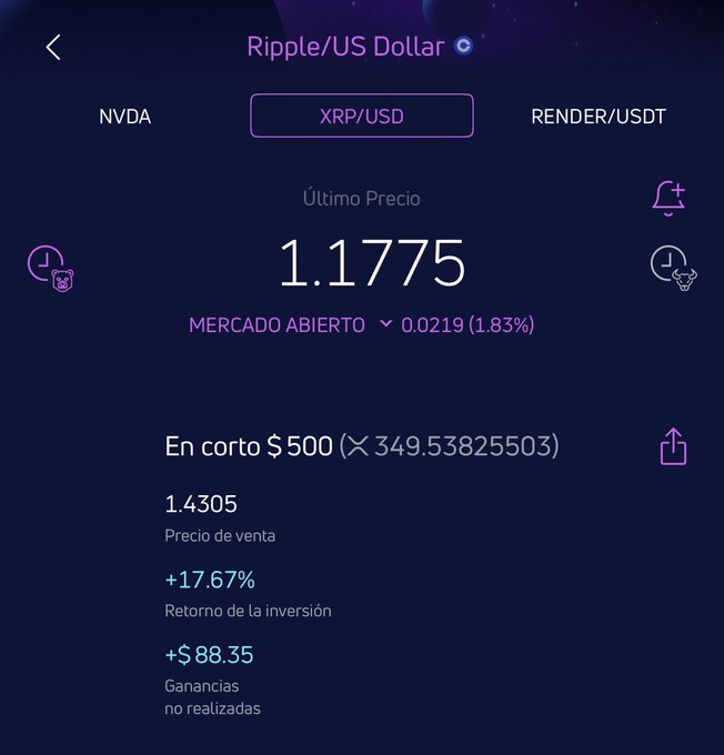 The image shows a cellphone screen displaying information about Ripple trading currency pairs, specifically Bitcoin and Ripple Dollar. The text on the phone screen includes details such as the current exchange rates between these two coins, with Bitcoin currently being priced at $1,176.75 and Ripple Dollar at $1,176.85. Additionally, there are descriptions of other bitcoin coins that can be used for trading or buying, which is displayed along with their respective exchange rates on the screen. The conversation appears to be related to investing in crypto currency or tracking current cryptocurrency trends.