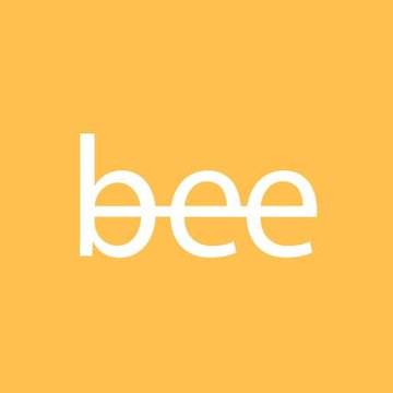 The image features the word "bee" in clean white lowercase typography on a solid yellow square background, resembling a logo design. The accompanying post about Pi's global wealth ecosystem doesn't directly connect to the image content, as the logo simply displays the text "bee" without any additional symbols, numbers, or references to cryptocurrency or financial systems.