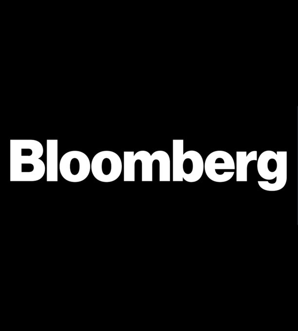 The Bloomberg logo displayed in white text on a black background.