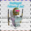 A pixel-art style image of a character with a rainbow hat labeled 'Doxking Followers' with a date '01.08.2026'.