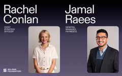 Promotional image for The Recording Academy featuring headshots of Rachel Conlan, Chief Marketing & Brand Officer, and Jamal Raees, General Manager, Recorded Music.