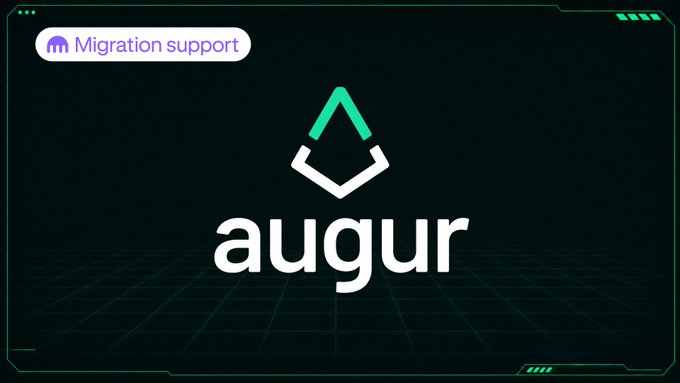 A graphic showing the Augur logo with a "Migration support" label in the top-left corner.