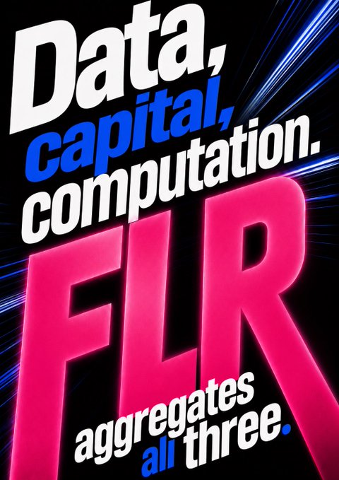 A bold, colorful graphic features the text 'Data, capital, computation. FILR aggregates all three.' with 'FILR' in large pink letters.