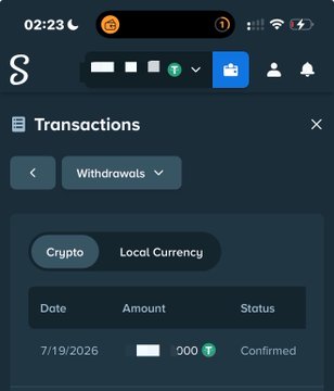 A screenshot of a Stake.com "Transactions" page showing a confirmed withdrawal of 900 USDT (TRX network) dated 7/19/2026 under the "Crypto" tab, supporting the post's claim of receiving an instant crypto withdrawal from the platform.