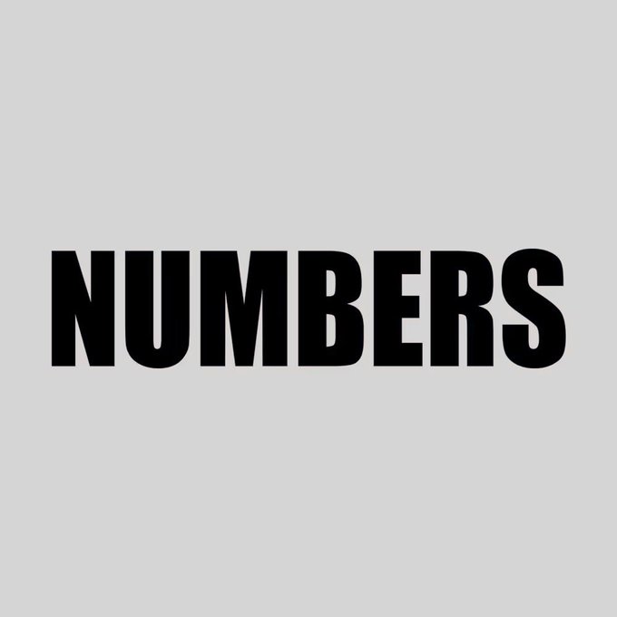 Bold black text reading 'NUMBERS' centered on a light gray background.