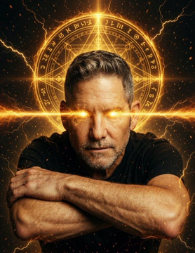 The image features a man with an intense gaze, crossed arms, and an angry expression that suggests he has been through a lot or faced challenges recently. The background behind him is dark, enhancing this intense atmosphere. The caption below the photo reads "WHILE FEAR DOMINATES THE MARKET, Grant Cardone has reportedly purchased more than $17 million worth of Bitcoin. As retail investors panic, high-net-worth investors continue accumulating BTC during the pullback." This image seems to be related to a discussion or article about cryptocurrency and financial markets in general.