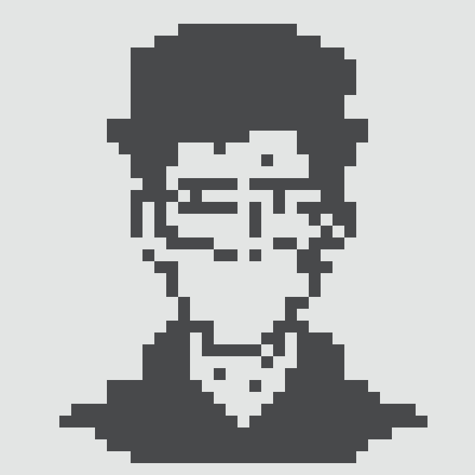 A pixel art portrait of a stylized figure with a serious expression, featuring bold black-and-white blocky shading, accompanies the post "welcome to Normies @lfcncrypt @serc1n," seemingly serving as an avatar or branding graphic for the user joining the community.