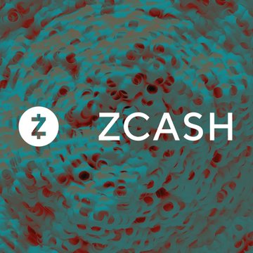 The image features the Zcash logo and the word "ZCASH" displayed in white text over a textured teal background with red accents, visually representing the cryptocurrency mentioned in the post about its 25% price surge and Grayscale's ETF filing.