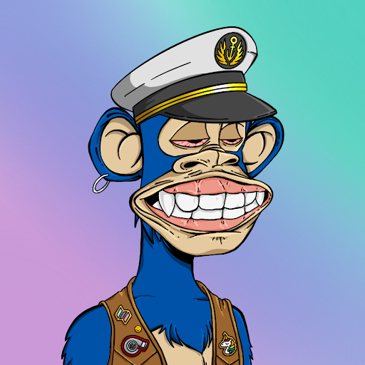 A Bored Ape-style NFT cartoon character wearing a white naval captain's hat and a brown vest with pins, smirking with a wide grin. The cocky, self-assured expression mirrors the post's "look out for yourself" mantra, embodying the unapologetic, diamond-handed hustler mentality central to the message.