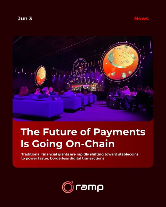 The image shows a poster for MoneyGram's new stablecoin, which has been launched by the company itself. The poster features a photo of a group of people sitting around a table with chairs, suggesting that they are gathered for an event or meeting related to the stablecoin. The text on the poster highlights the stability and security of the stablecoin, as well as its potential use in various financial transactions. It also mentions that MoneyGram has just launched their own stablecoin, which is now available for retail use.