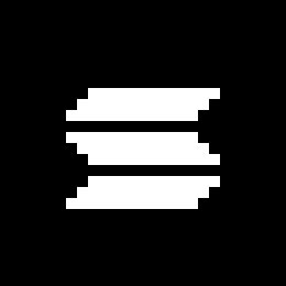 The image features an abstract logo with three vertical lines stacked vertically against each other. The logo is predominantly white, which makes it stand out against a black background. The text "SOL" is written below the logo, indicating that this could be related to a social media platform or website called Solomons.