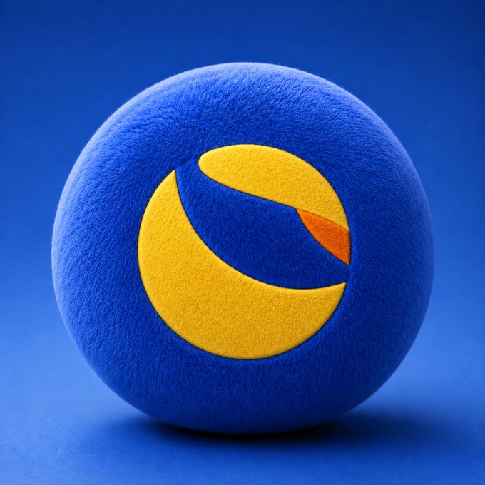 A 3D rendered blue fuzzy spherical object featuring a yellow circular logo with an orange accent, set against a solid blue background.