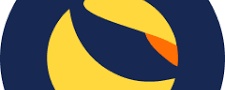 The image shows the Terra (LUNA) logo, featuring a stylized yellow and orange flame-like design on a dark blue background. This relates to the post about Binance's LUNC burn event and its potential impact on the Terra Classic ($LUNC) and LUNA token prices.
