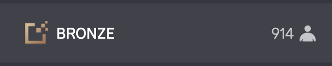The image displays a "BRONZE" tier badge with the number 914 next to a member icon, visually confirming the 914 active member count referenced in the post about ZaxWeb3's growing community numbers.