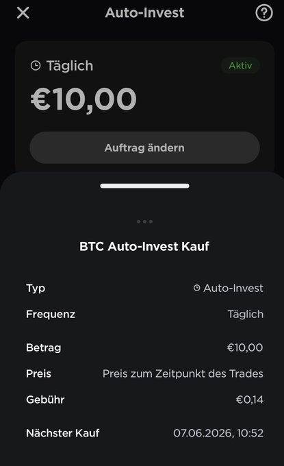 The image features a screenshot of an iPhone screen that displays information about Bitcoin transactions, specifically related to a pack of cigarettes. It shows that for every pack of cigarettes purchased, 10 euros will be added directly into the Bitcoin piggy bank held by the user's account each day. The current amount in the Bitcoin piggy bank is around 0.2 Bitcoins and the date is 7/06/2026 at 15:53 pm. The post suggests that Bitcoin users should now consider using it for daily transactions, such as saving for purchases like cigarettes or other small items, due to its features including automatic savings, and quick transferability of Bitcoins.