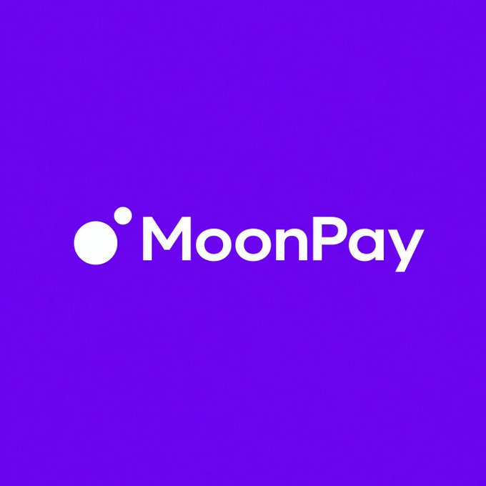 The image features the company's logo—a large circle and a smaller circle resembling a moon—alongside the text "MoonPay" in white against a purple background, directly identifying the brand mentioned in the post as the acquirer of North Capital.