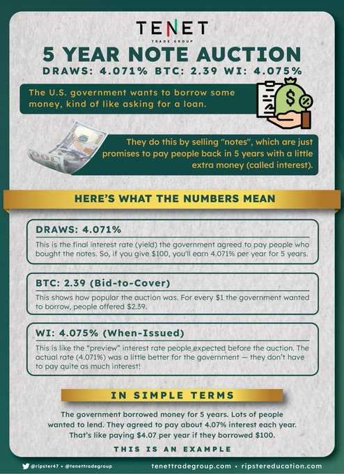 The image shows a flyer for an auction that explains its purpose. It features several terms such as "5YR/10YR", "ROYALTY", "BTC/USDA", "WITHDRAWN ENDS MONDAYS", and others, which are likely to be the focus of the auction. The poster also provides information on how to bid in either 10 or 5 years for various items at different price levels. The purpose is to explain what an auction means, but it does not provide any details about the actual auction happening.