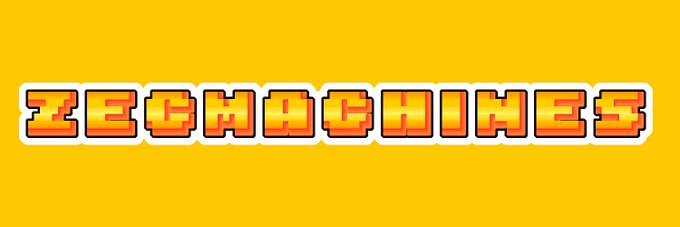 Pixel art-style yellow and orange text reading "IEGHACHIMIE" displayed on a solid yellow background.