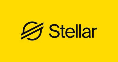 The image features a logo for a company called "Stellar". The logo consists of a black circle with a line through it, which is the company's name written in white letters. The background color of the logo is yellow, making it stand out against the gray backdrop. The text on the image reads: "Bullish on XLM long-term, but remember: crypto is volatile. 1M XLM could be life-changing or just a fun ride. Stack what you can afford, stay patient, and DCA smart." This message emphasizes the importance of patience and discipline in investing, particularly when it comes to cryptocurrency markets.