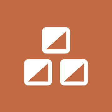 The image displays a minimalist icon featuring three white squares arranged in a triangular formation on an orange-brown background, symbolizing the top three long positions highlighted in the accompanying post about Phantom traders' bullish sentiment on COPPER, IBM, and SUI.