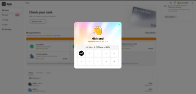 Screenshot of a chess app interface showing a 'GM sent!' confirmation popup after a 'Next GM available in 16h 27m', celebrating achieving the Grandmaster title.
