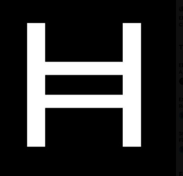 A simple black square with a large white letter 'H' in the center.