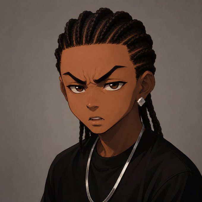 The image features a young man with dreadlocks, wearing a black shirt and necklace. He has an angry expression on his face as he looks directly at the camera. The caption below the image reads "GM (Get Money)". This suggests that there might be some sort of promotion or advertisement related to the image featuring this character.