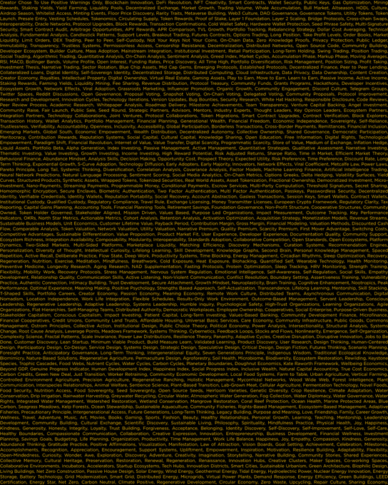 A repeating tiled background pattern featuring faded text listing various everyday concepts such as 'Wave', 'Money', 'Fungus', 'Concept', 'Water', and 'Force' on a black backdrop.