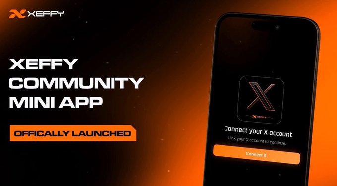 The image features a phone with an app that is specifically for connecting with other people, using Xeffy as its platform. The text displayed on the screen reads "Xeffy Community Mini App" and "I will join this Telegram project because it's not a TON project Name: Xaffy Raised: 20M Cost: $0 TGE: June Community Allocation: 23% Big Potential (Cost Nothing) (L!nk in c0mment).". The phone is open to the app, and there are no other visible devices or texts on the image. The main focus of this post appears to be the Xaffy app itself.