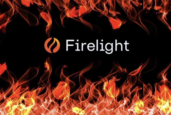 Logo for 'Firelight' displayed against a black background with red and orange flames bordering the top and bottom edges.