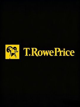 The T. Rowe Price logo, featuring its iconic yellow ram emblem alongside the company name in bold lettering, is displayed against a black background. The image visually represents the asset manager behind the newly launched TKNZ Active Crypto ETF, which includes $XLM among its eight initial holdings.