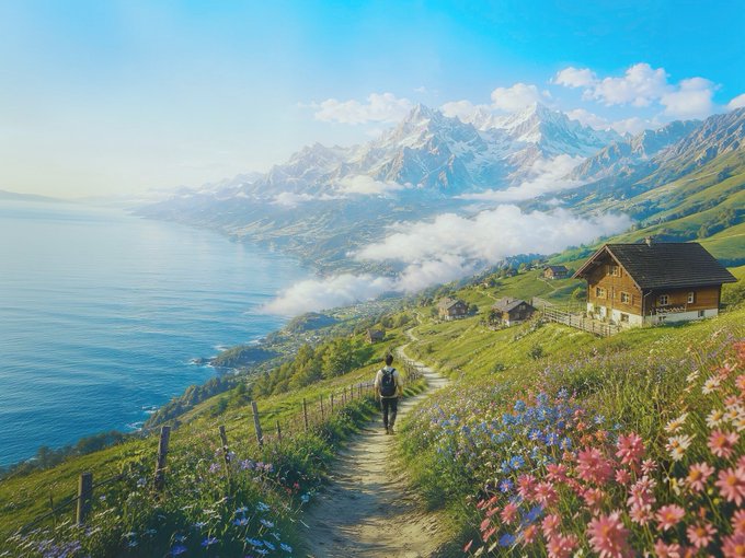 A hiker walks along a scenic mountain path overlooking a vast lake and snow-capped peaks, with a wooden chalet and wildflowers in the foreground.

The image's serene, untouched landscape mirrors the post's theme of subtle, powerful systems working behind the scenes—just as the rugged beauty here emerges without fanfare, QuipNetwork delivers robust compute and security invisibly, letting users simply enjoy the journey.