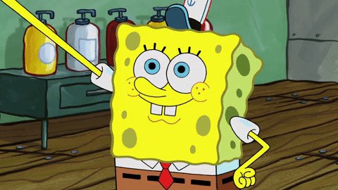 The image shows a cartoon character of SpongeBob SquarePants holding up his arm with his thumb, wearing a tie, and smiling. The caption for the image reads: "one thing that feels underrated about @wallchain right now the team is actually in the replies not just posting announcements and disappearing they’re reacting to small updates daily quack screenshots random creator thoughts even simple progress posts that changes the whole".