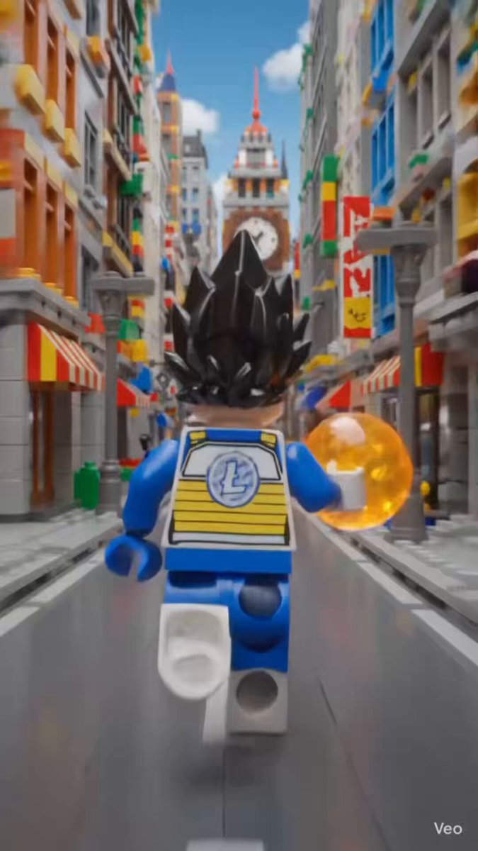 The image features a Lego character running through an urban setting with buildings of various colors lining both sides of the street. The character appears to be wearing a blue and yellow outfit, holding a ball in its hand as it runs down the road. The caption above the image reads "LITECOIN IS A BETTER BITCOIN. *4X transaction speed *4X supply (ratio equivalent) *Low fee *9 yrs." This suggests that the Lego character is promoting Bitcoin, which has been described as a better alternative to traditional currency due to its faster transactions and lower fees.

The image also includes some text about Litecoin, including "Litecoin IS A BETTER BITCOIN. *4X transaction speed *4X supply (ratio equivalent) *Low fee *9 yrs." This implies that the Lego character is promoting Litecoin as a better option for Bitcoin users.