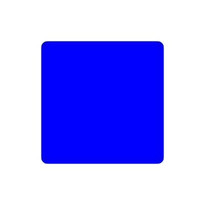 A solid blue square, likely representing the color associated with the Base blockchain logo, accompanies a post asking Base users to share their best projects or tools built on the platform that week.