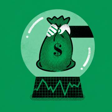 The image depicts a hand reaching into a crystal ball marked with a dollar sign and grabbing a money bag, set above a graph showing declining trends, symbolizing how centralized exchanges extract value while controlling the outcome. It visually reinforces the post's warning about platforms acting as both referee and player in crypto and prediction markets, manipulating the system for profit while users' investments decline.
