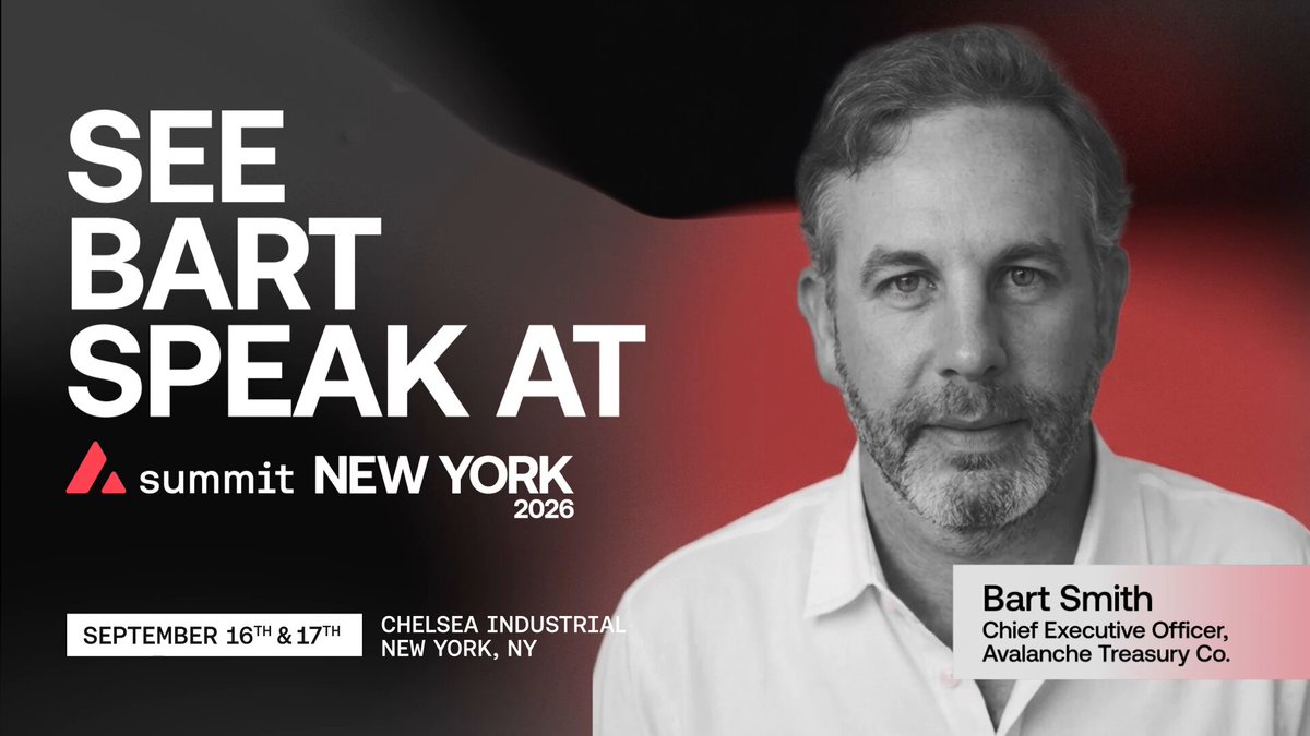 The image features a man with a beard, wearing a white shirt, standing against a black background. The text "Exposure to crypto is one thing. Building structure for serious capital to hold it, manage it, and participate" is written above him. Below this, there are two lines of text that read "@gbartsmith knows it, from Susquehanna's crypto desk to strategy & capital deployment at @avat_co". The image also includes a date and time stamp in the bottom left corner, indicating when the event took place.