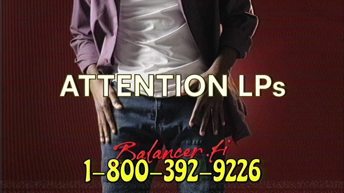 The image shows a person wearing blue jeans standing against a red background. The text "Attention LPS" is displayed above them, indicating that they are promoting an auto range pool service. The image also includes a phone number for AutoRange Pools, which is 1-800- Tokenizer or 92226.