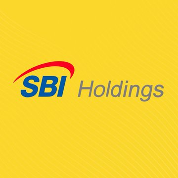 The image displays the SBI Holdings logo in blue and red text against a bright yellow background. It visually represents the Japanese financial giant mentioned in the post, which is partnering with the Solana Foundation to develop yen-backed on-chain financial infrastructure in Japan.