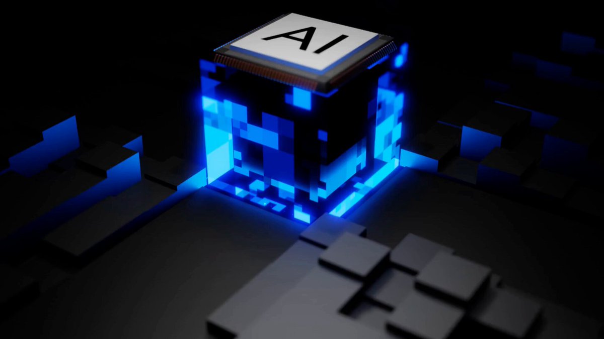 The image features a blue cube with the word "AI" written on it, surrounded by black cubes. The cubes are arranged in such a way that they create an interesting visual effect against a dark background. The text "BREAKING: XYO Layer One and the XYO AI SDK are bringing verification to AI agents and AI infrastructure on Theta EdgeCloud ( @Theta_Network )". This suggests that there is some sort of technological advancement or innovation related to artificial intelligence, possibly involving the use of AI-powered systems.