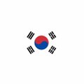 The image shows the flag of South Korea (a white field with a red-and-blue taegeuk circle and four black trigrams), visually reinforcing the post's claim about South Korea's adoption of XRP.