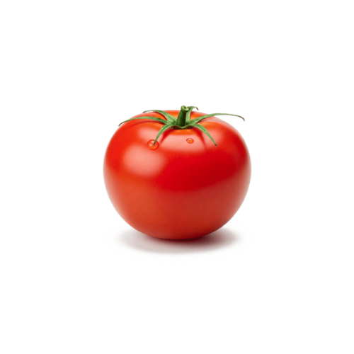 A ripe red tomato with a green stem sits against a white background. The image visually represents the "$tomato" memecoin mentioned in the post, which the author uses as an example of a simple, overlooked narrative idea that has potential to succeed because nobody believed in it, unlike more hyped coins like WIF or Moodeng.