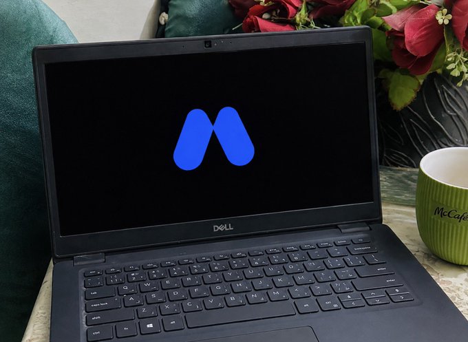 A laptop displays the blue "MEXC" logo on a black screen, positioned next to a green McCafé mug and red floral arrangement. The image visually reinforces the post's theme about missing out on pre-IPO opportunities by showcasing the MEXC platform—suggesting that signing up early on MEXC is the key to gaining access before the crowd.