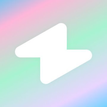 The image features a white arrow pointing downwards, which is part of an icon that reads "Zap". The arrow is located at the bottom right corner of the image. Below this, there's text that says "Runs" followed by a number, likely indicating the release date or time for the app. The background color of the image is a gradient with shades of blue and green, creating an overall soft and soothing atmosphere.