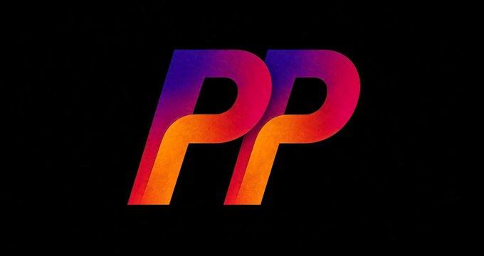 A stylized "PP" logo with a pink-to-orange gradient on a black background, representing the "$PenisPenis" meme coin on Solana. The bold, italicized lettering serves as the visual brand identity for the token featured in the post.